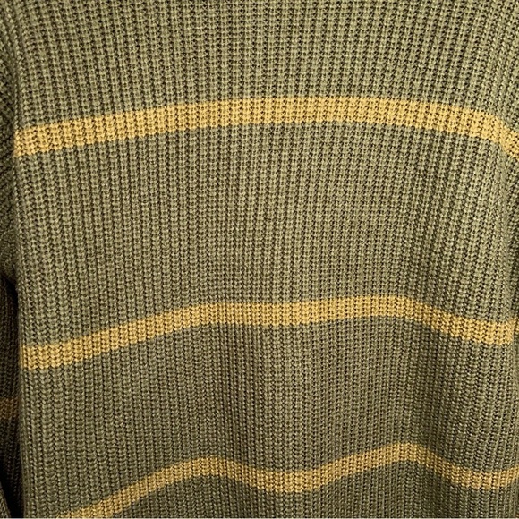 XL PG Field Green Academia Knit Sweater Long Sleeve Stripes Mens Outdoor - Picture 10 of 13